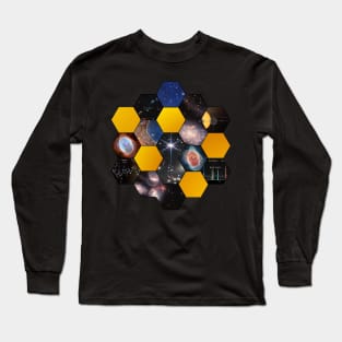 JWST James Webb Space Telescope Hexagonal Images Mosaic Long Sleeve T-Shirt